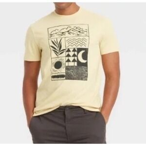 Goodfellow Yellow Nature greaphic T-Shirt XXL